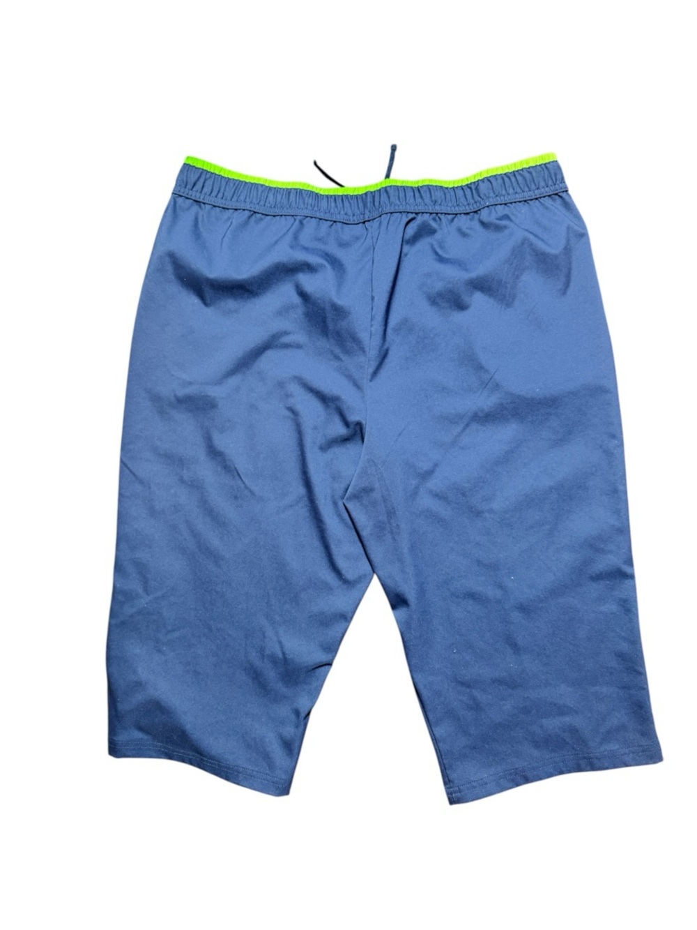 Y2K Navy Blue + Green Stripe Athletic Blokette Capri Pants Size XL - Picture 2 of 6